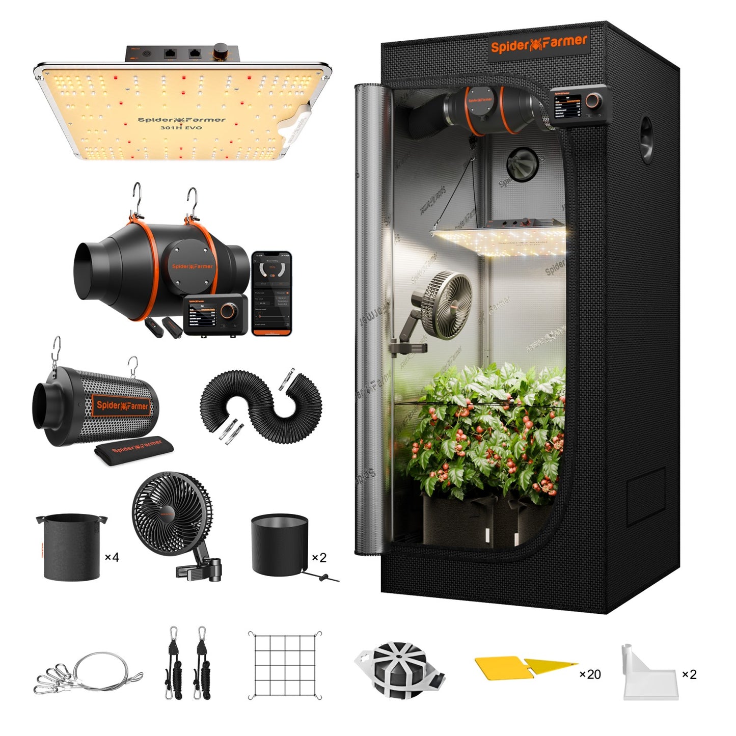 Kit Spider Farmer SF1000 Smart Completo 70x70