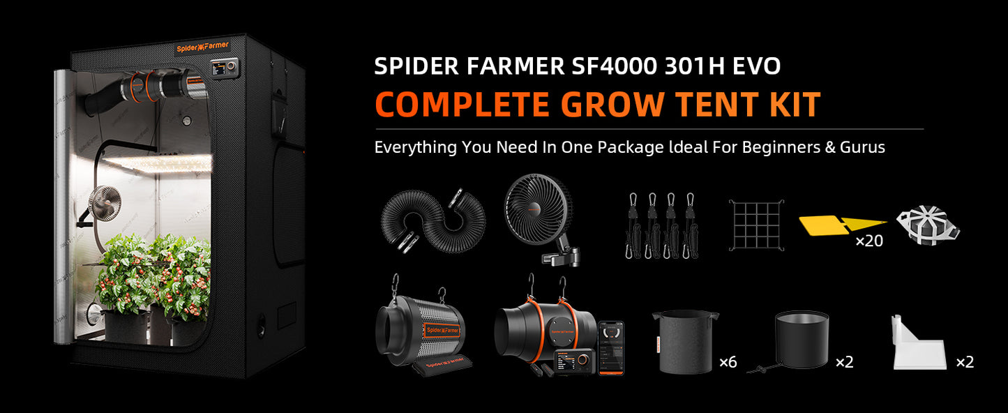 Kit Spider Farmer SF4000 Smart Completo 120x120 con GGS