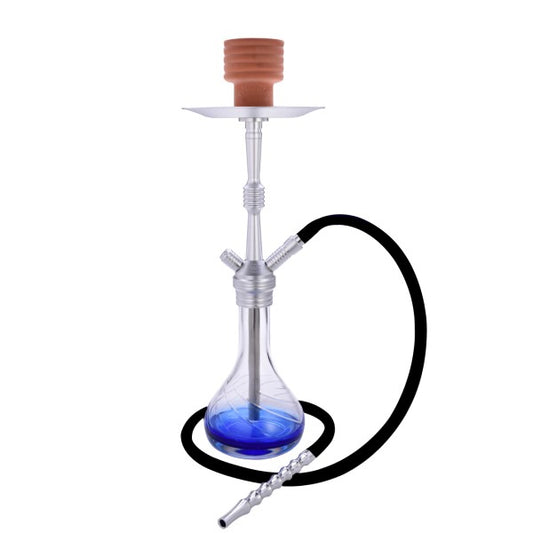 Narghilè Oulmes Argento/Blu 55 cm.