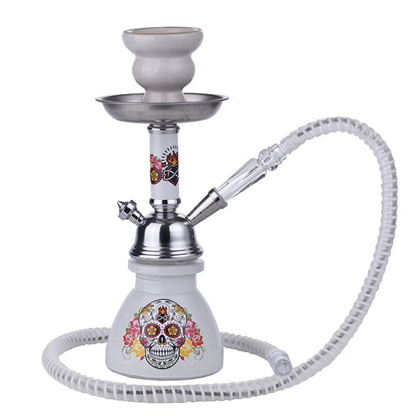 Narghilè Wad Zam Skull 28 cm. Colori Misti