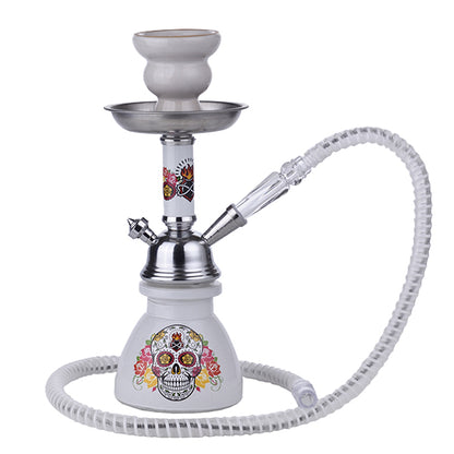 Narghilè Wad Zam Skull 28 cm. Colori Misti
