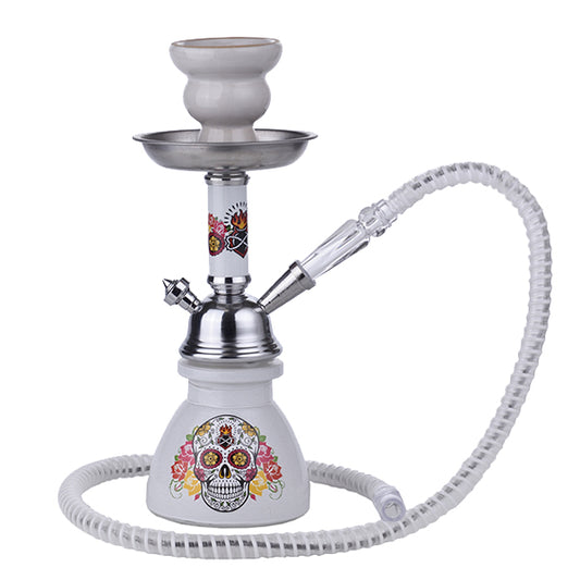 Narghilè Wad Zam Skull 28 cm. Colori Misti