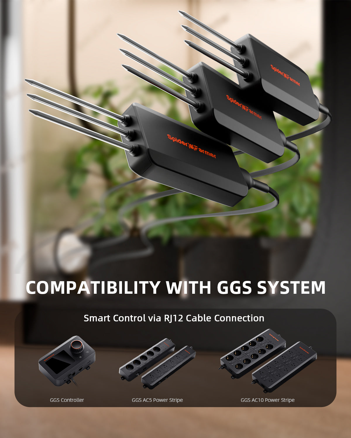 Spider Farmer 3 Pcs GGS Smart 3-in-1 Soil Sensor Pro