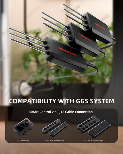 Spider Farmer 3 Pcs GGS Smart 3-in-1 Soil Sensor Pro