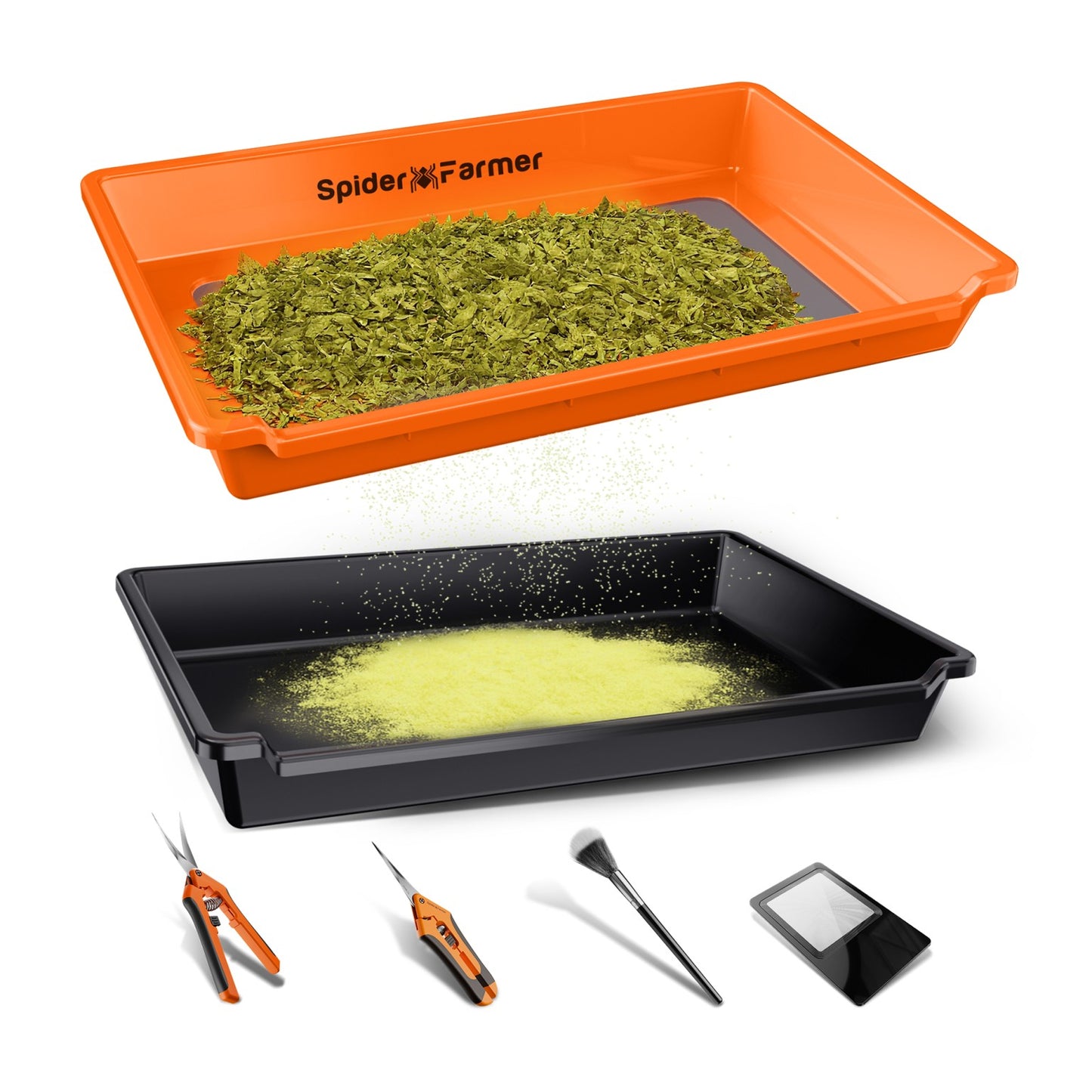 Bandeja Trim Spider Farmer 2-en-1 con Malla 150 Micron