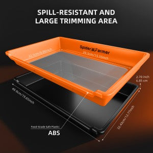 Bandeja Trim Spider Farmer 2-en-1 con Malla 150 Micron