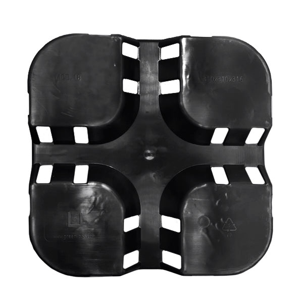 Vaso Quadrato Nero Thor 28x28x28 cm. 14 lt. - 20 pz.