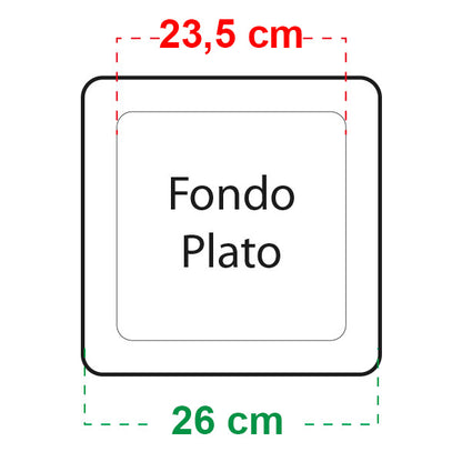Square Dish 26x26 cm Easy Garden for 11 and 20 liter Pot. 38 pcs.