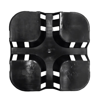 Vaso Quadrato Nero Thor Eco 20x20x27.5 cm. 7 lt. - 30 pz.