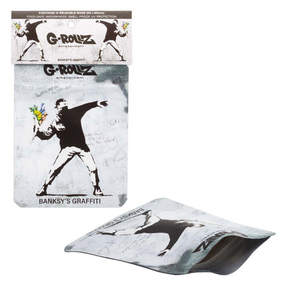 Banksy Flower Thrower Anti-Odor Bag 10x15 cm. 6-pack.