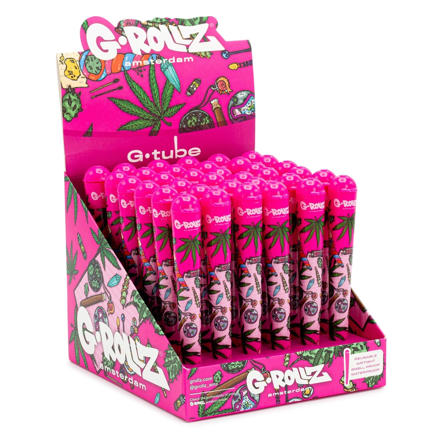 Porta Cigarros G-Rollz 125 mm. Pink 36 ud.