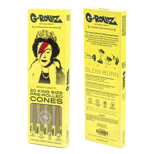 Cones G-Rollz K.S. 20 ud. Banksy Quenn Bamboo Natural