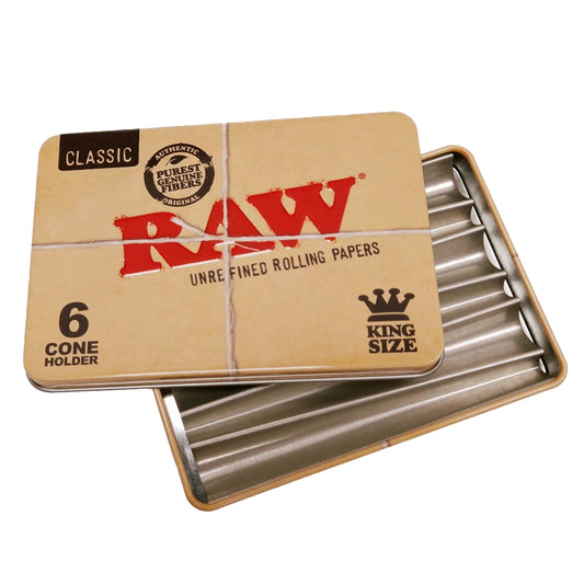 Cajita Metal Papel de Fumar Raw Portaconos