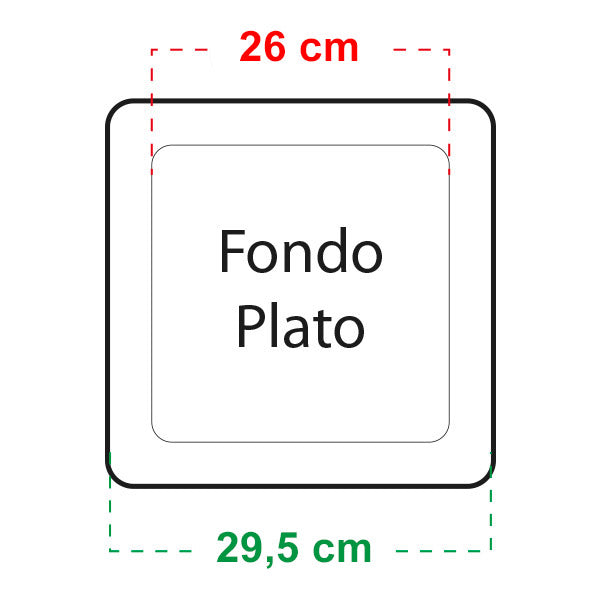 Piatto quadrato 29x29 cm Easy Garden 20 pz.