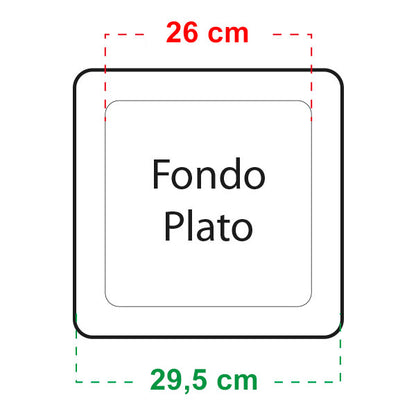 Piatto quadrato 29x29 cm Easy Garden 20 pz.