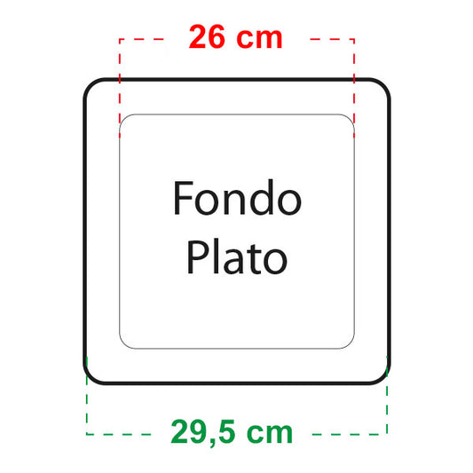Plato Cuadrado 29x29 cm Easy Garden 20 uds.