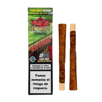 Blunts Jay´s Hemp Wraps Enhaced Terpenos Red Storm ES 25x2 ud.