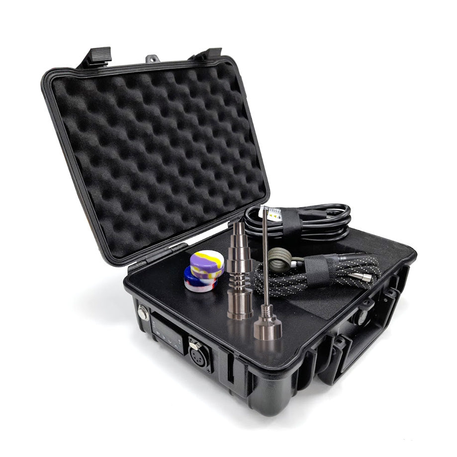 Chiodo Titanio E-nail Elettrico Dab Valigetta Nero
