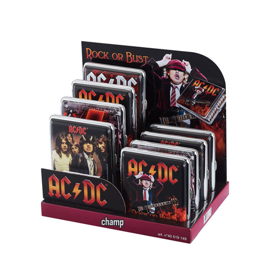 Pitillera AC/DC 10x10x1.5 cm. Pack 4