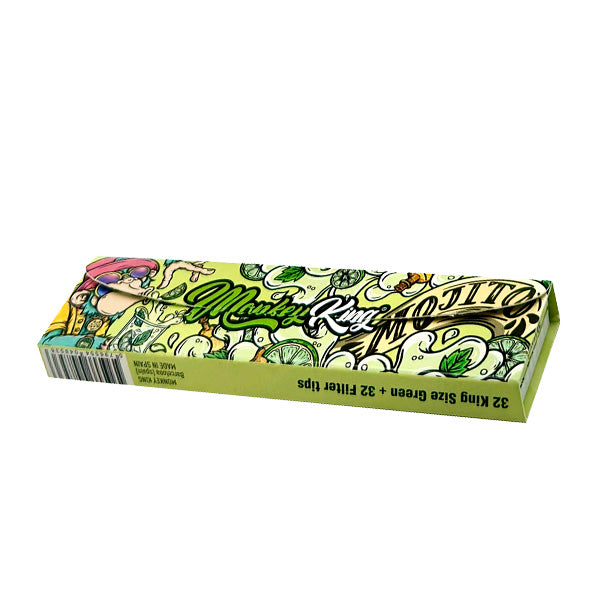 Papel Monkey King Size Slim & Tips Smell Mojito 24 ud.