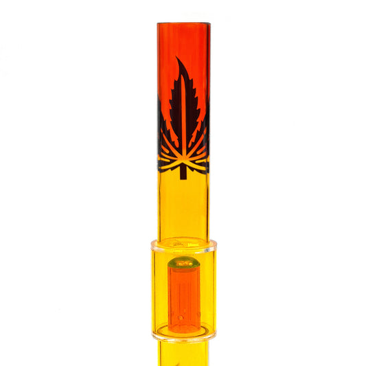 Bong Plastico Percolator Rasta Black Leaf 40 cm.