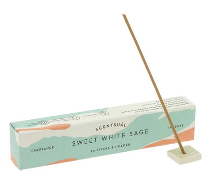 Incienso Scentsual Salvia Blanca 30 Sticks & Holder