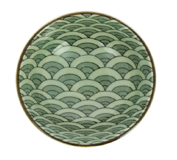 Incensario Olas Seigaiha Ceramica 10x4 cm.