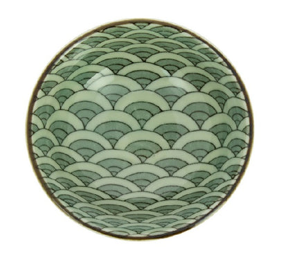 Incensario Olas Seigaiha Ceramica 10x4 cm.