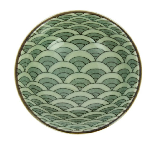 Incensario Olas Seigaiha Ceramica 10x4 cm.