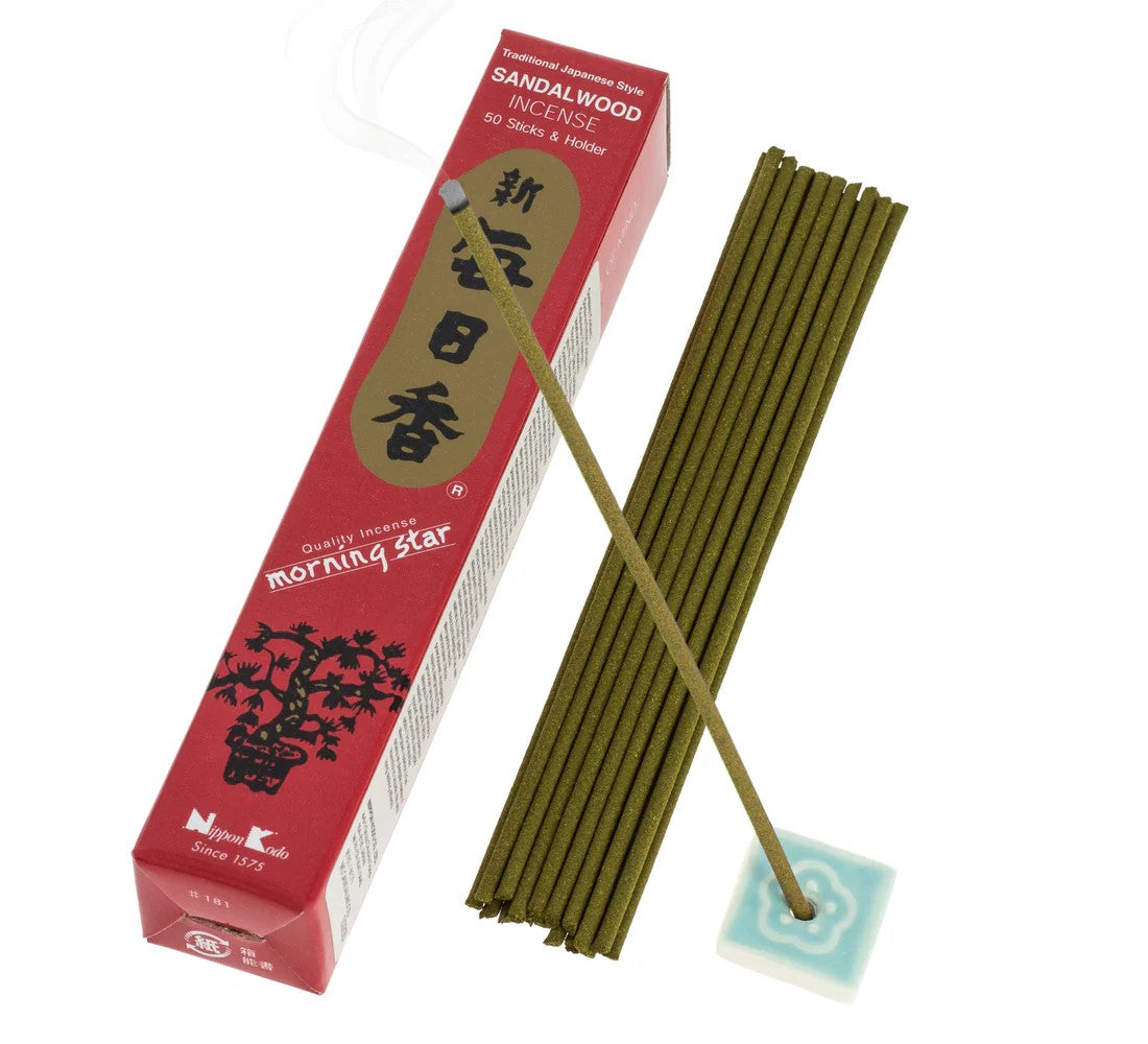Incienso Morning Star Sándalo 50  Sticks & Holder