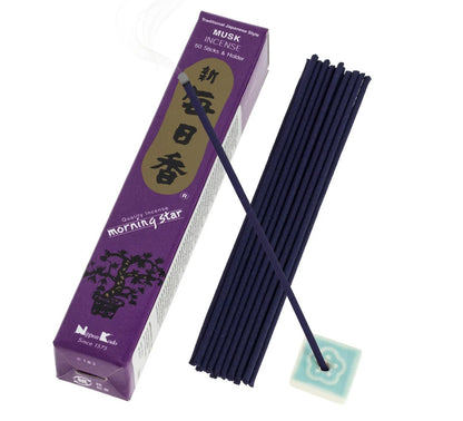 Incienso Morning Star Almizcle 50 Sticks & Holder