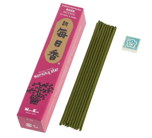 Incienso Morning Star Rosa 50 Sticks & Holder