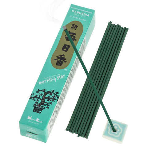 Incienso Morning Star Gardenia 50 Sticks & Holder