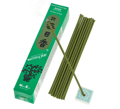 Incienso Morning Star Salvia 50 Sticks & Holder