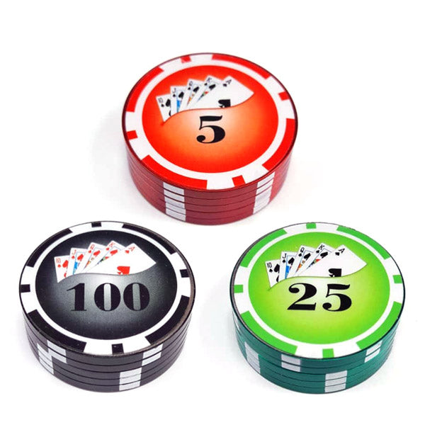 Grinder in Metallo Poker 40 mm. Colori Assortiti
