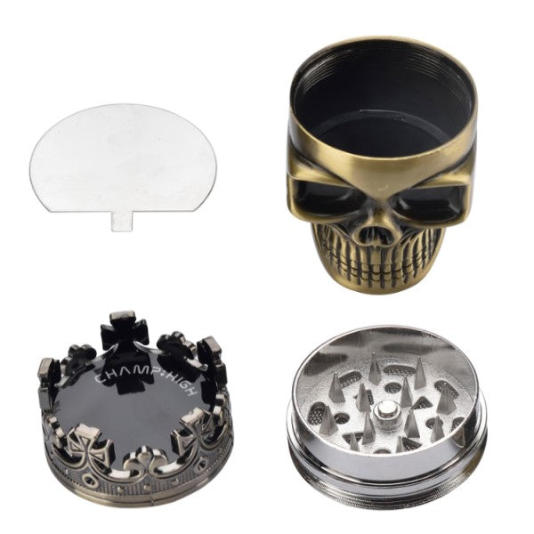 Grinder Polinizador Metal King Skull 45x45x75 mm. Pack 2 ud.