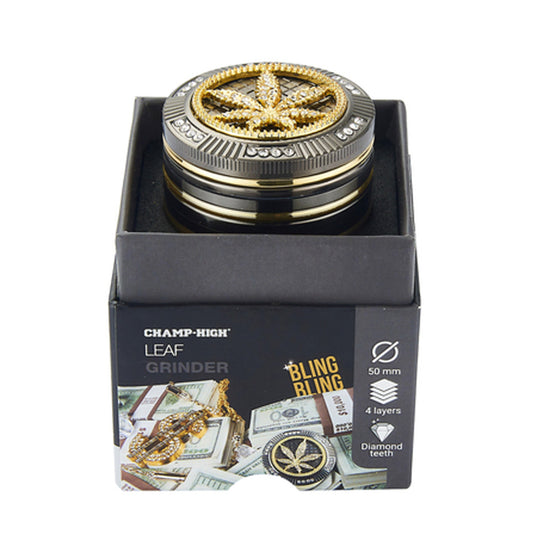 Grinder Polinizador Metal Gift Box Diamonds Leaf 50 mm.