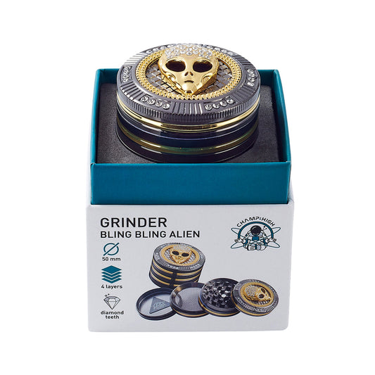 Grinder Polinizador Metal Gift Box Diamonds Alien 50 mm.