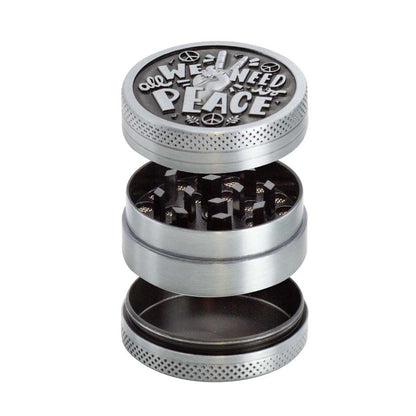 Grinder Polinizador Metal Peace Silver 50 mm 4 partes
