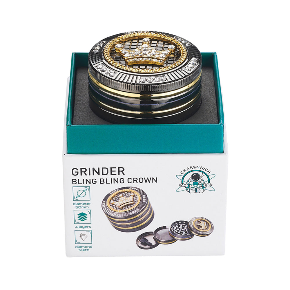 Grinder Polinizador Metal Gift Box Diamonds Crown 50 mm.