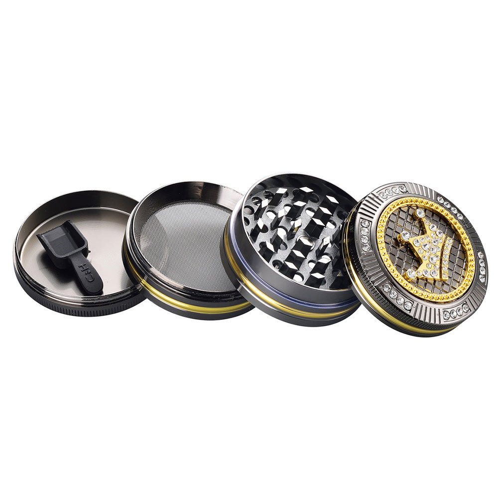 Grinder Polinizador Metal Gift Box Diamonds Crown 50 mm.