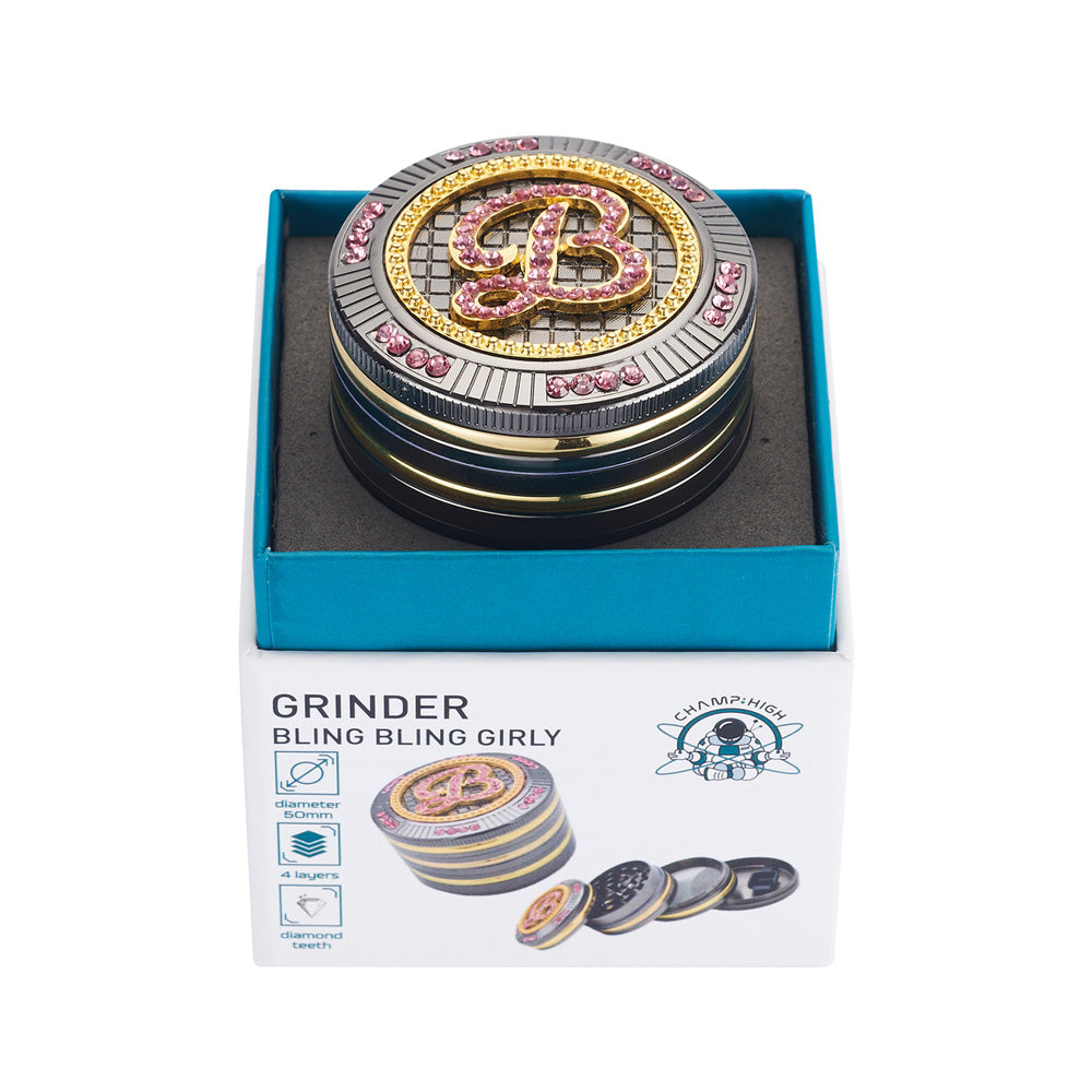 Grinder Polinizador Metal Gift Box Diamonds Girly 50 mm.