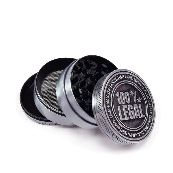 100% Legal Silver Metal Pollinator Grinder 50 mm.