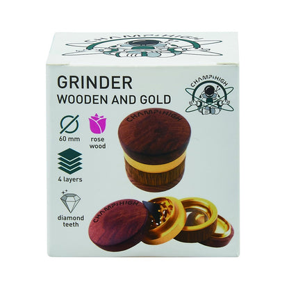Grinder Polline Legno & Oro 60 mm.