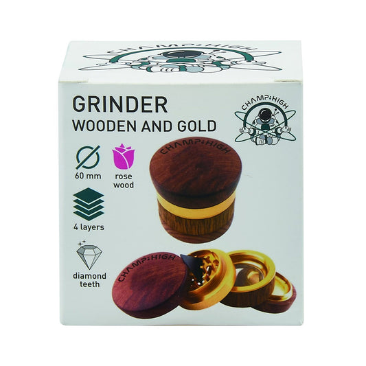 Grinder Polline Legno & Oro 60 mm.