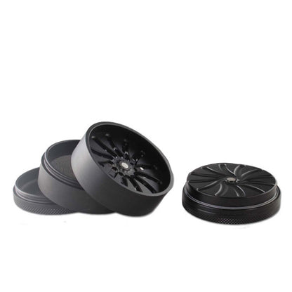 Metal Pollinator Grinder Masher Black 53 mm.