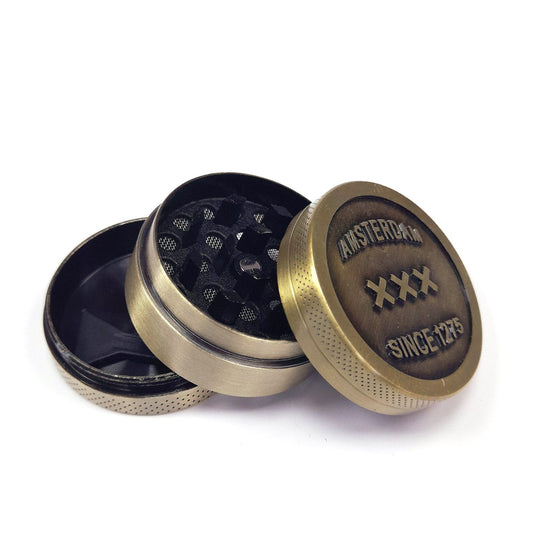 Grinder Polinizador Metal Gold Amsterdam 40 mm.