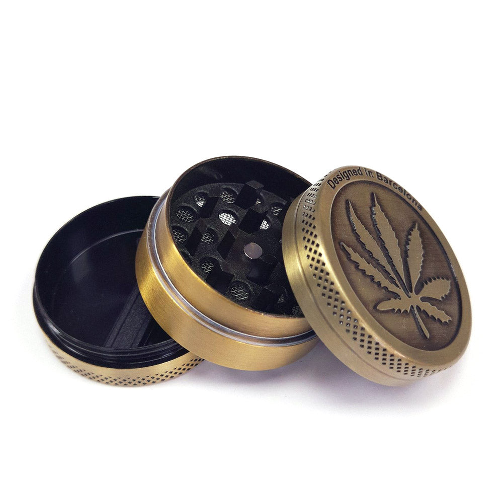 Grinder Polinizador Metal Gold Leaf 40 mm.