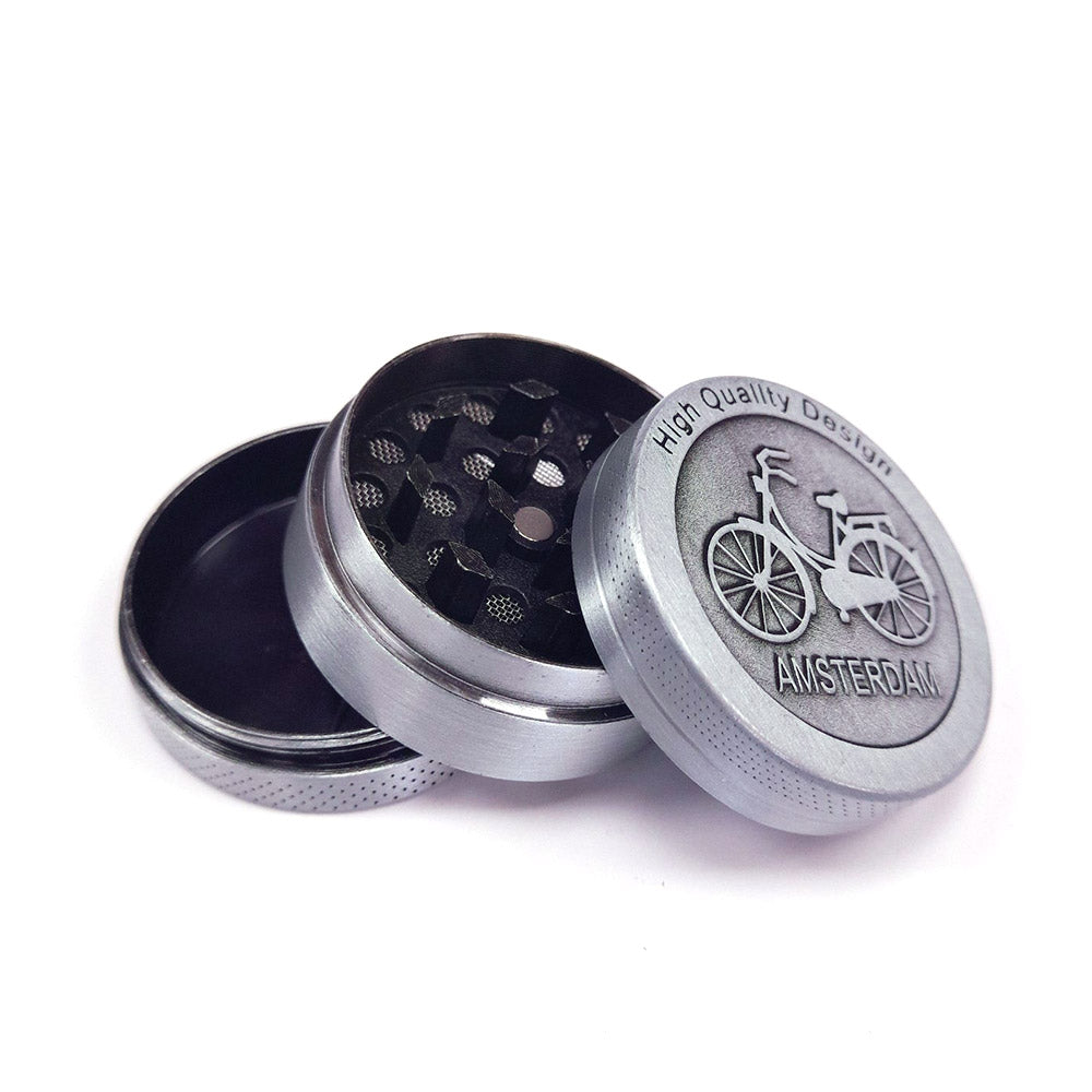 Grinder Polinizador Metal Silver Bicycle 40 mm.
