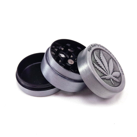 Grinder Polinizador Metal Leaf Silver 30 mm.
